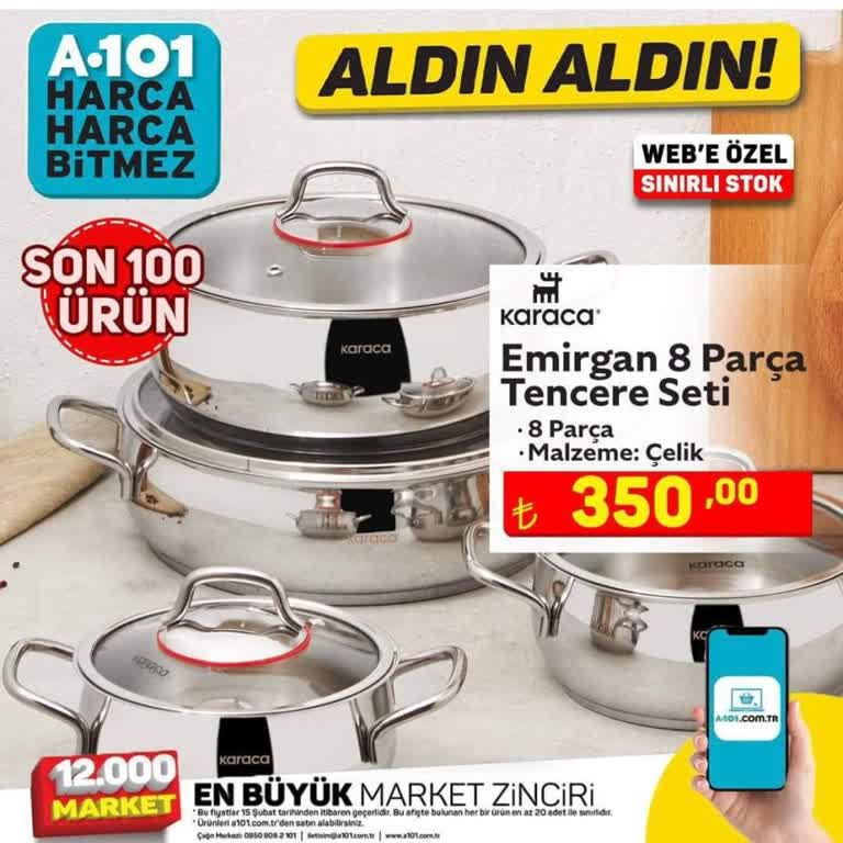 EMİRGAN 8Lİ TENCERE SETİ